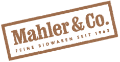 Brown and white Mahler & Co. Logo and Link to page. Home delivery services