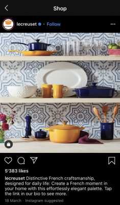 le creuset post content from explore page