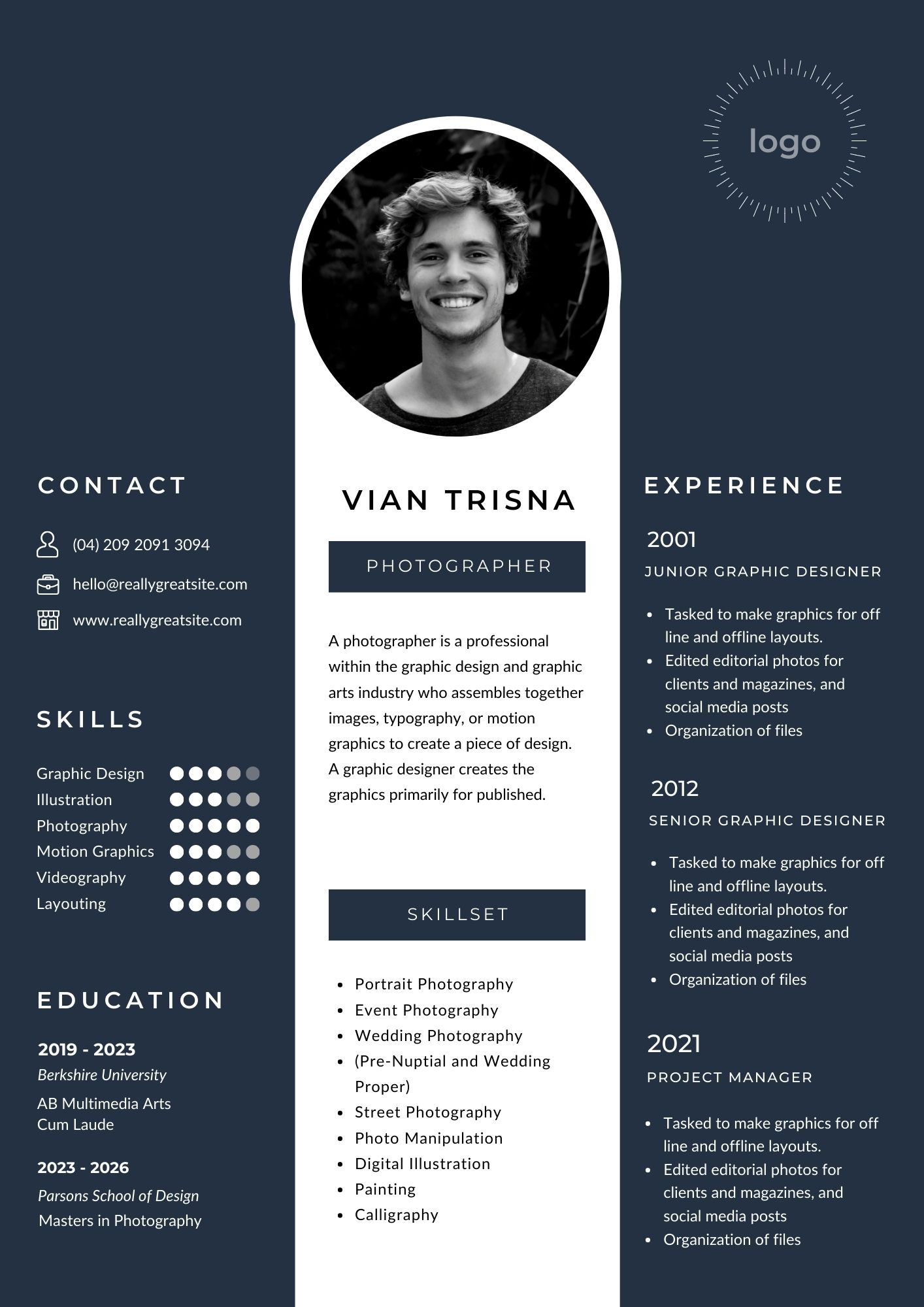 third example of a cv